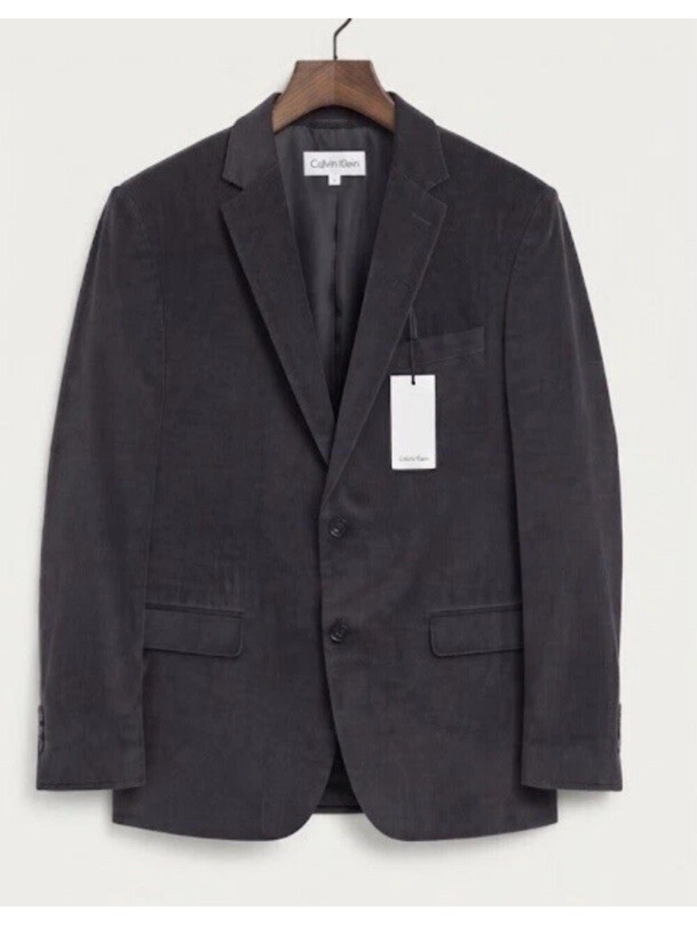 Calvin Klein Men’s Black Corduroy Blazer 48R Regular 2-Button Notch NWT